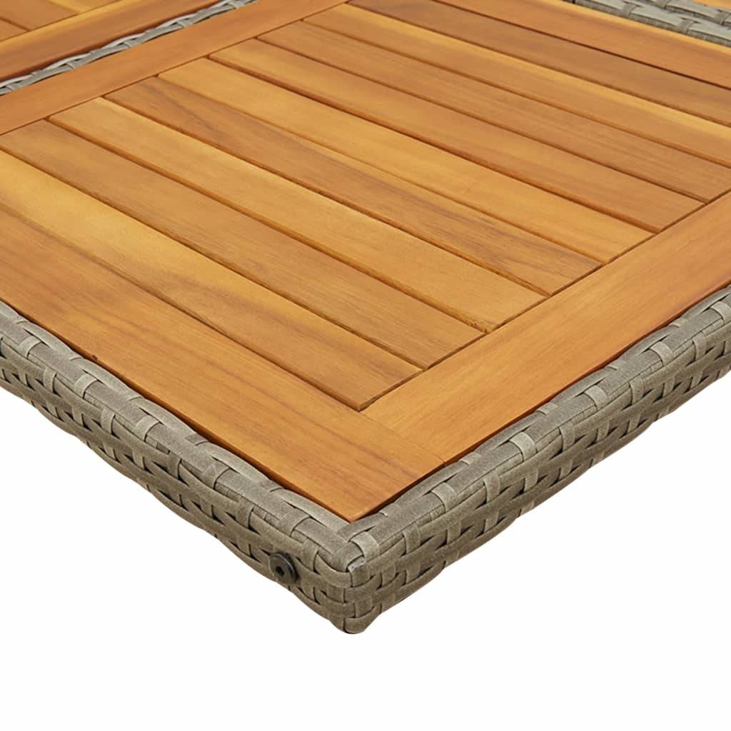 vidaXL 13-teiliges Garten-Ess-Set mit Kissen, grau, Polyrattan