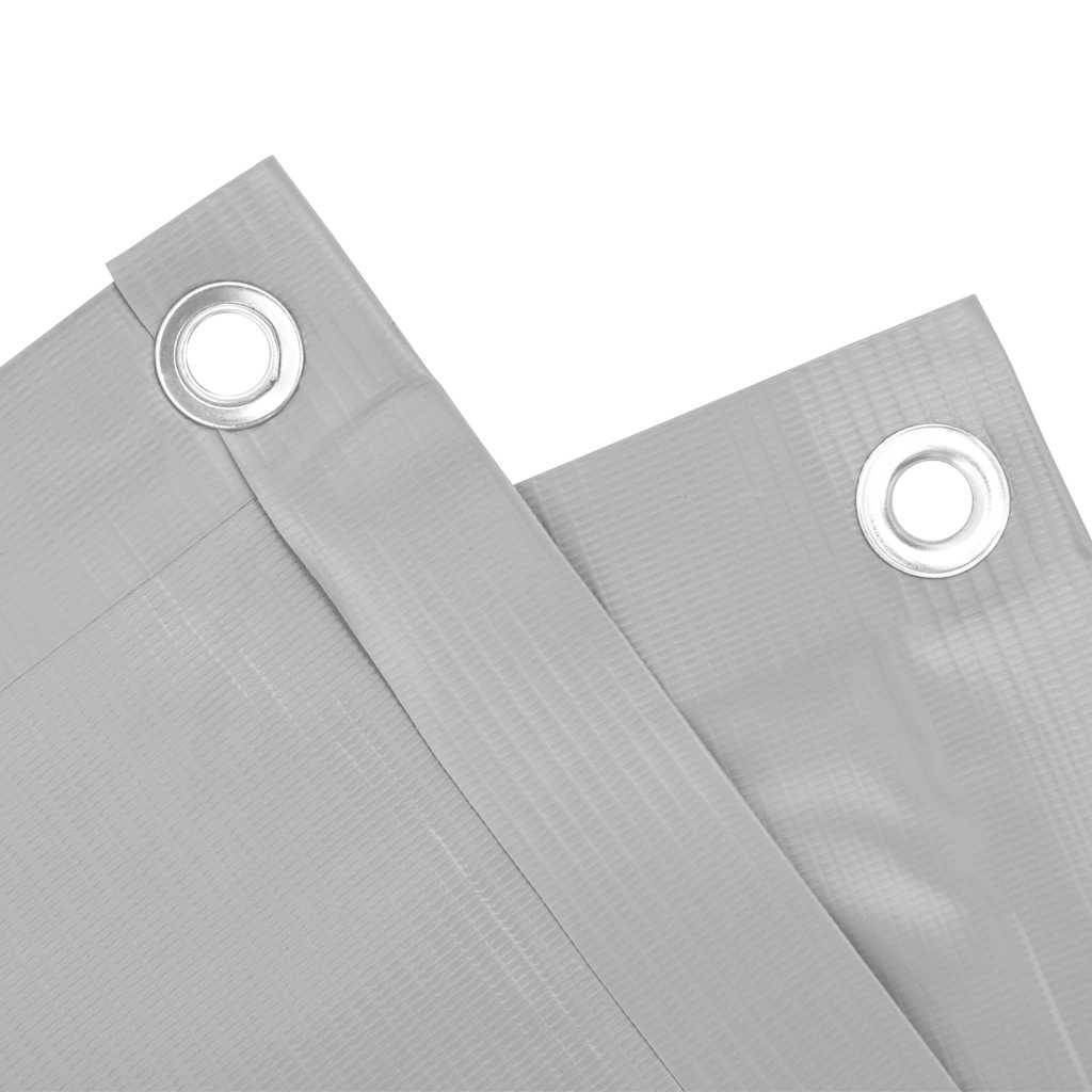 vidaXL Balkon-Sichtschutz Grau 400x120 cm PVC