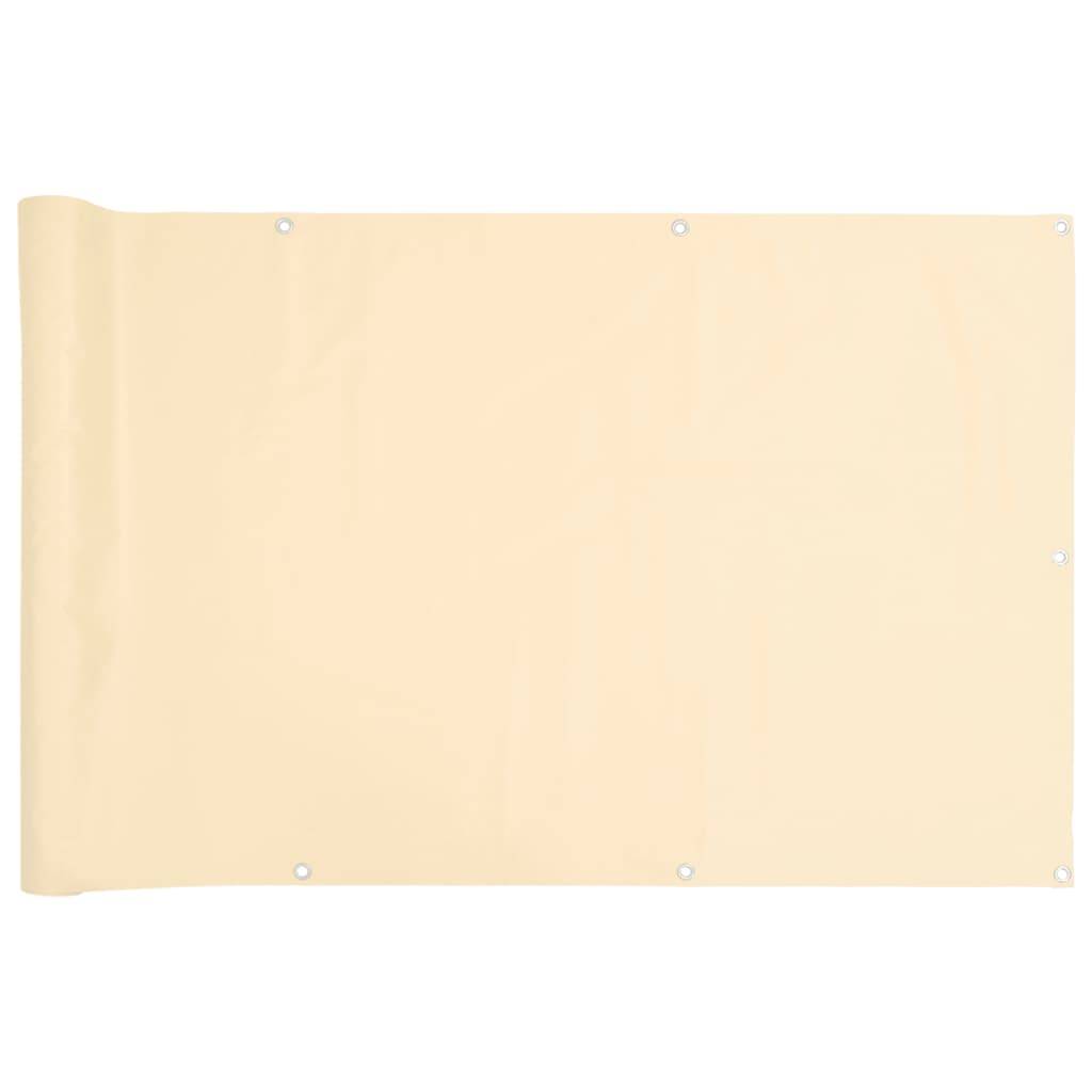 vidaXL Balkon-Sichtschutz Creme 800x120 cm PVC