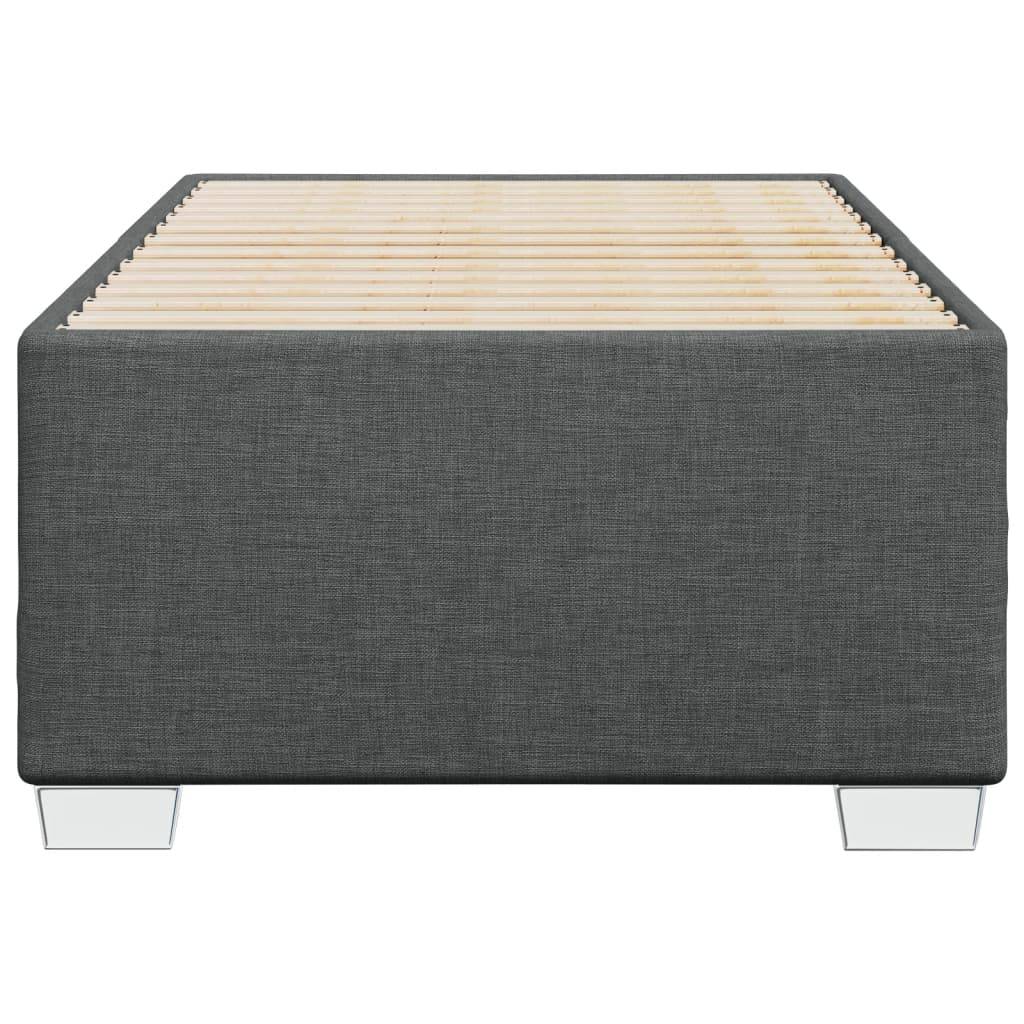 vidaXL Bettgestell ohne Matratze Dunkelgrau 90x190 cm Stoff