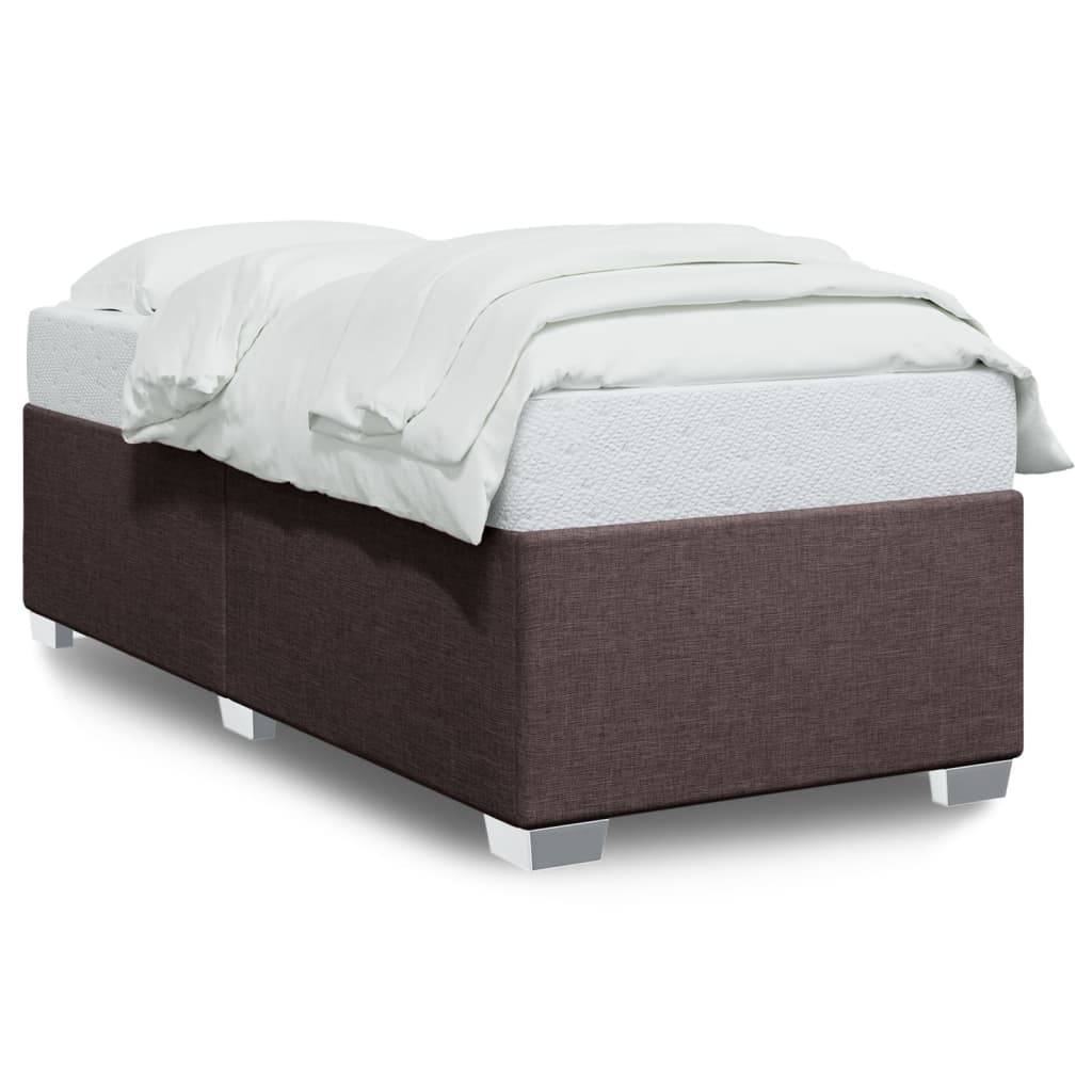 vidaXL Bettgestell ohne Matratze Dunkelbraun 100x200 cm Stoff