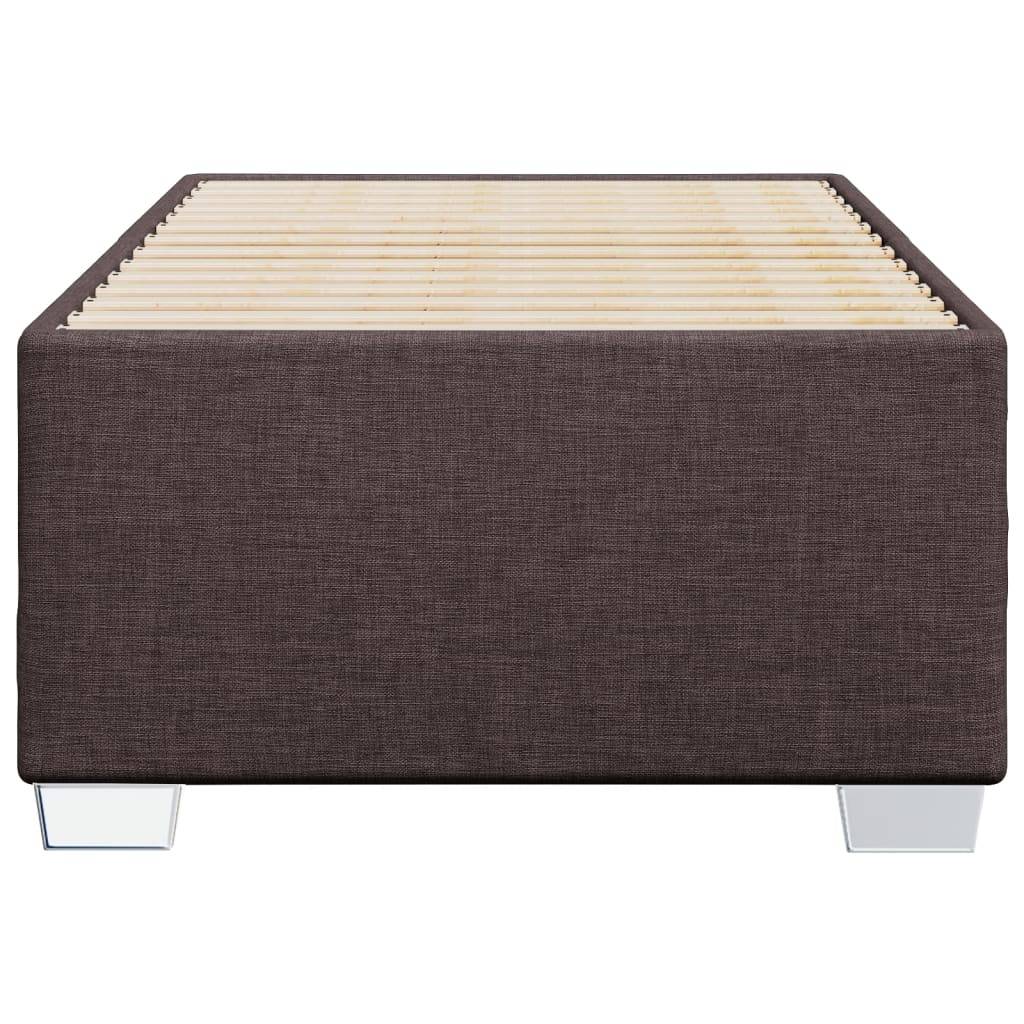 vidaXL Bettgestell ohne Matratze Dunkelbraun 100x200 cm Stoff