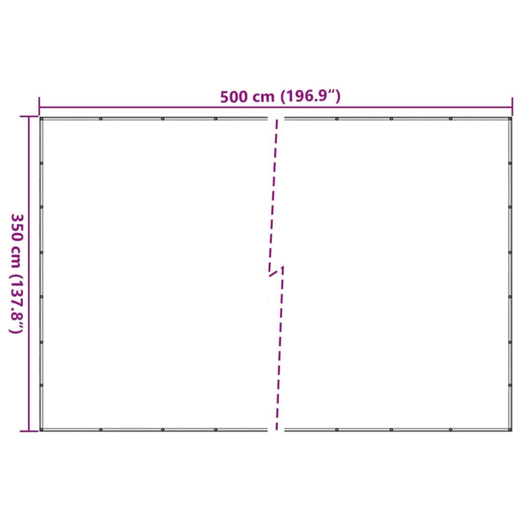 vidaXL Anhängernetz Grün 3,5x5 m HDPE