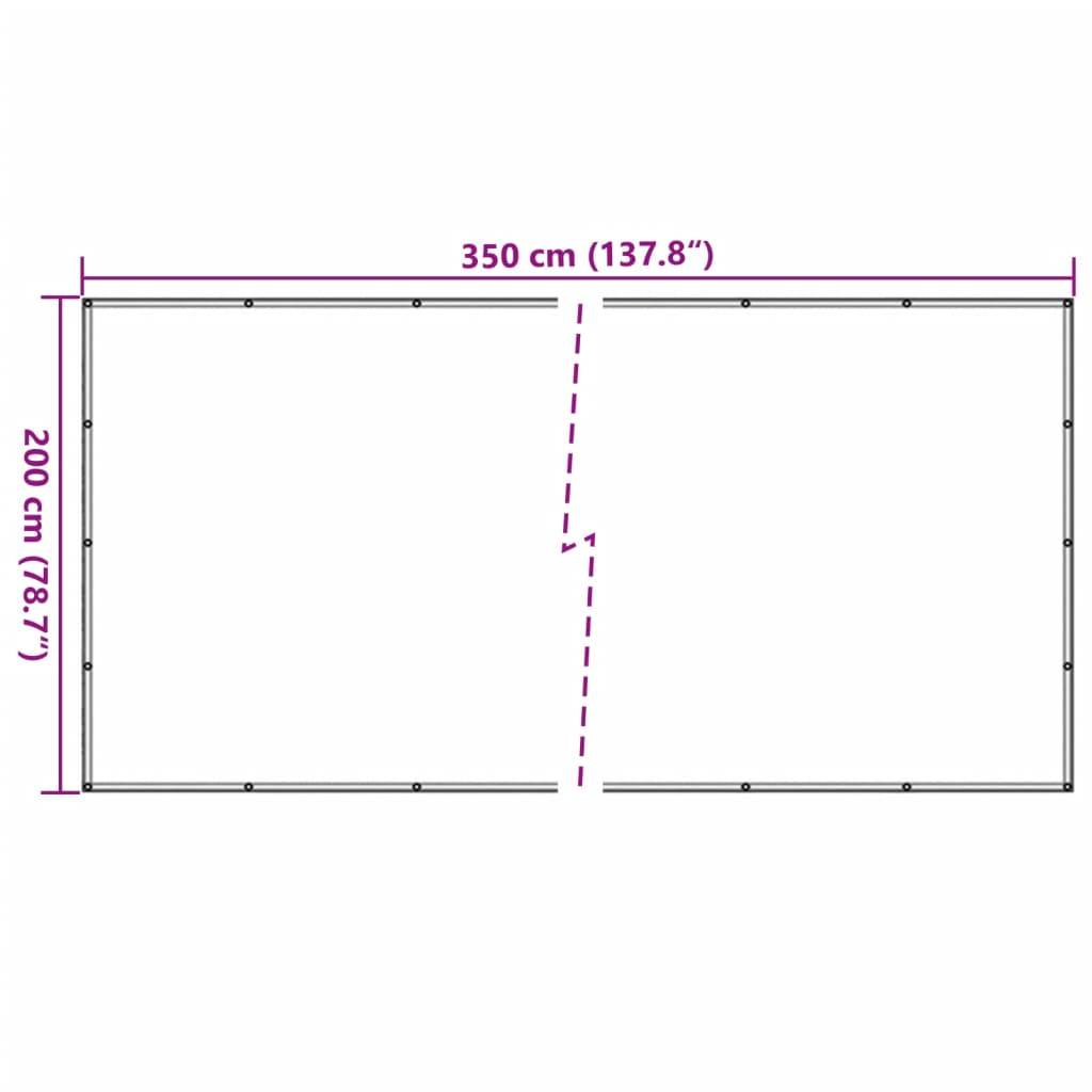 vidaXL Anhängernetz Grün 2x3,5 m HDPE