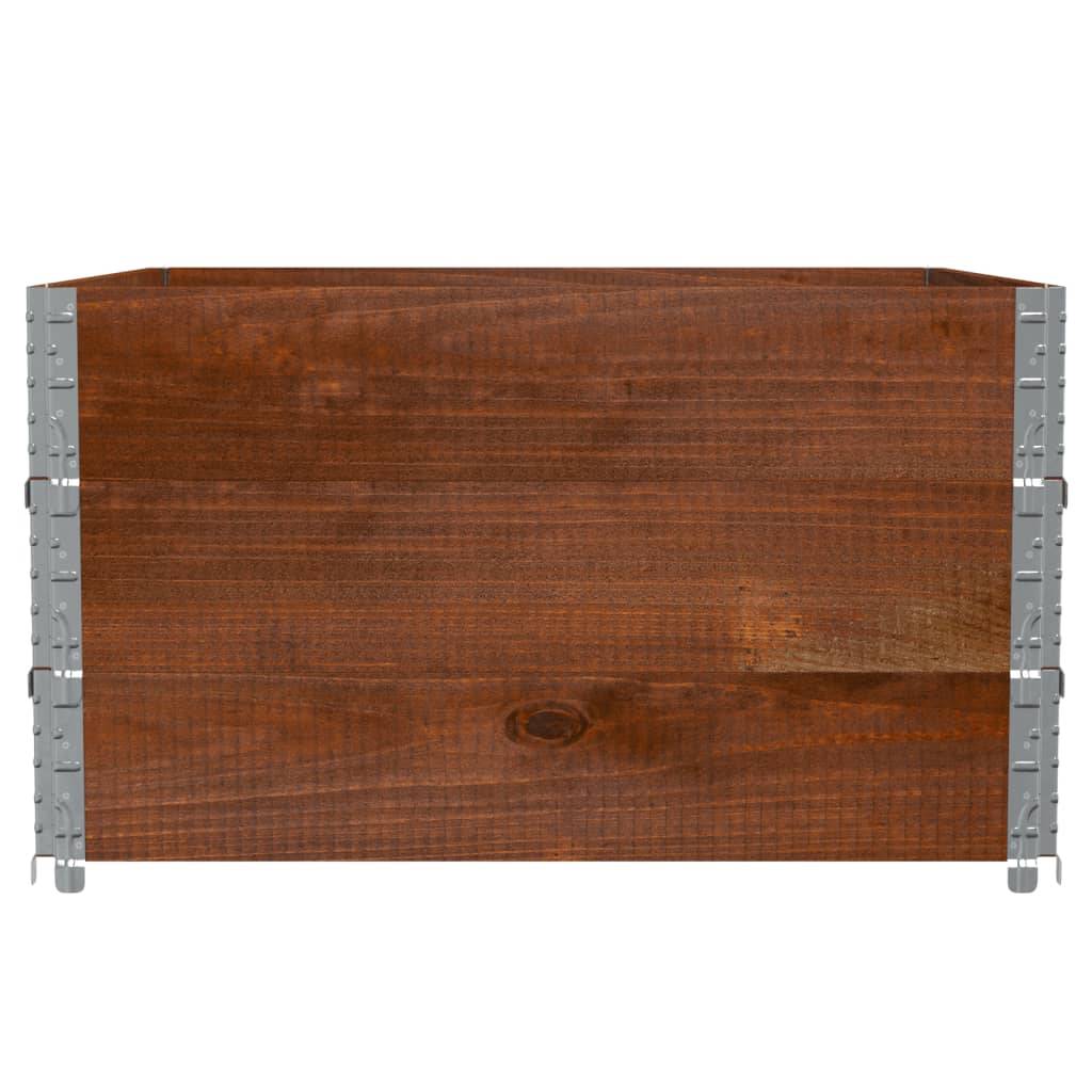 vidaXL Pflanzkasten Braun 100x100 cm Massivholz Kiefer