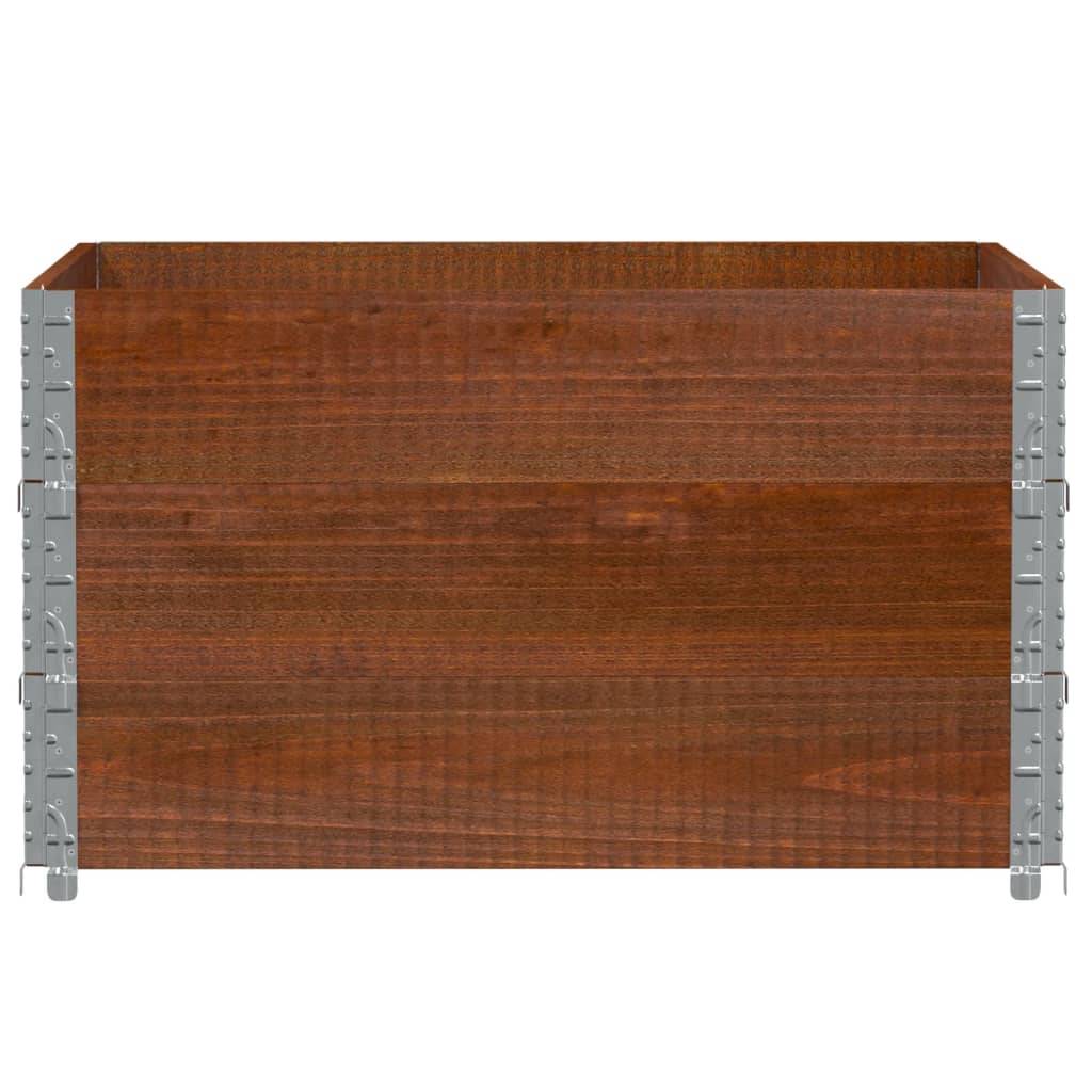 vidaXL Pflanzkasten Braun 100x100 cm Massivholz Kiefer