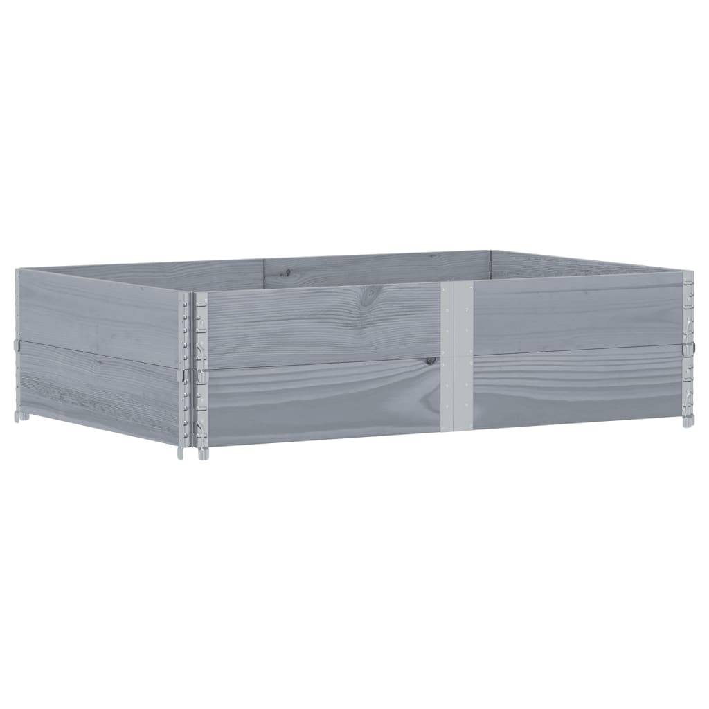 vidaXL Pflanzkasten Grau 150x100 cm Massivholz Kiefer
