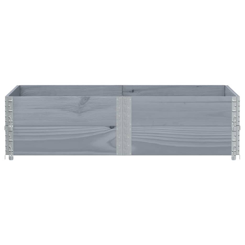 vidaXL Pflanzkasten Grau 150x100 cm Massivholz Kiefer