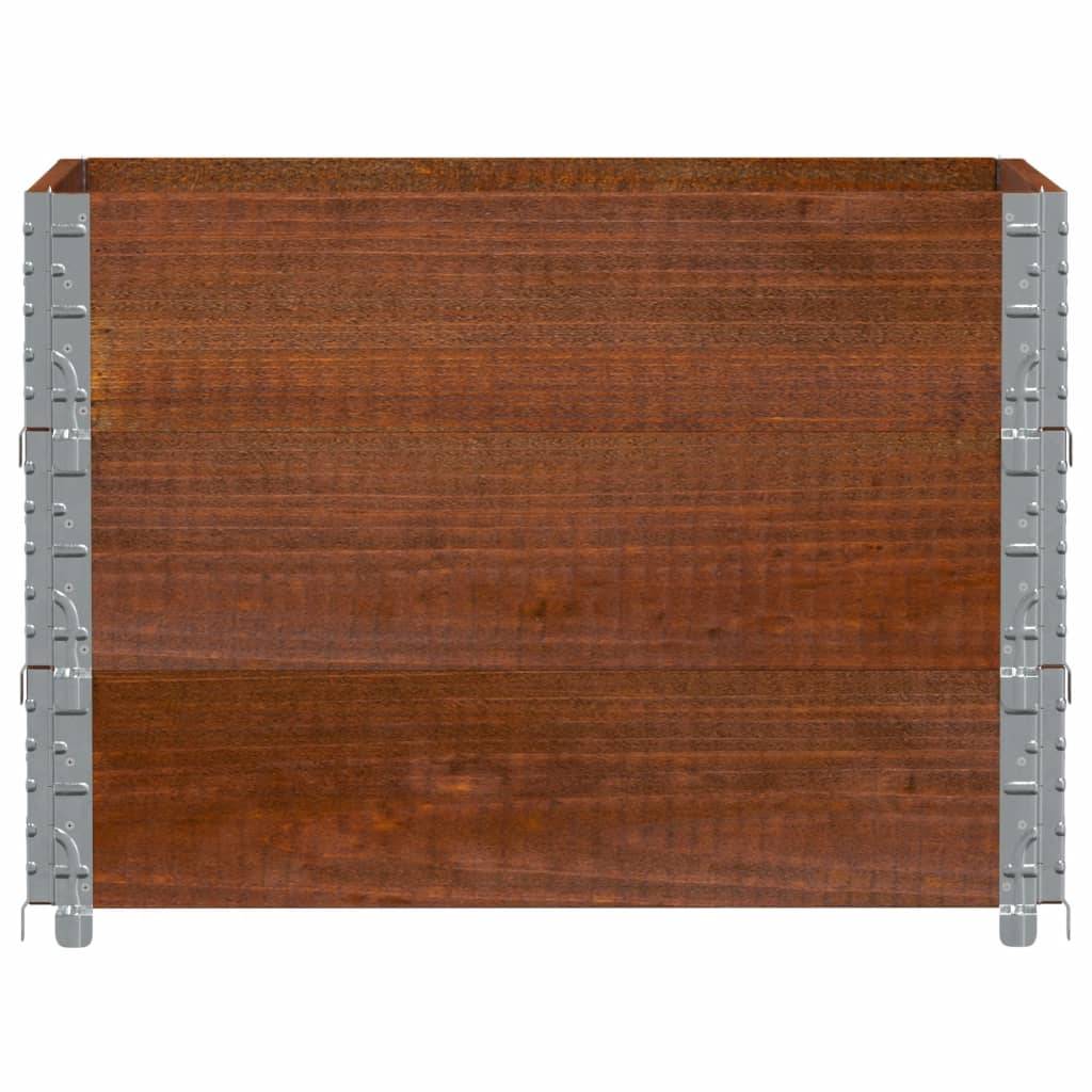 vidaXL Pflanzkasten Braun 80x60 cm Massivholz Kiefer