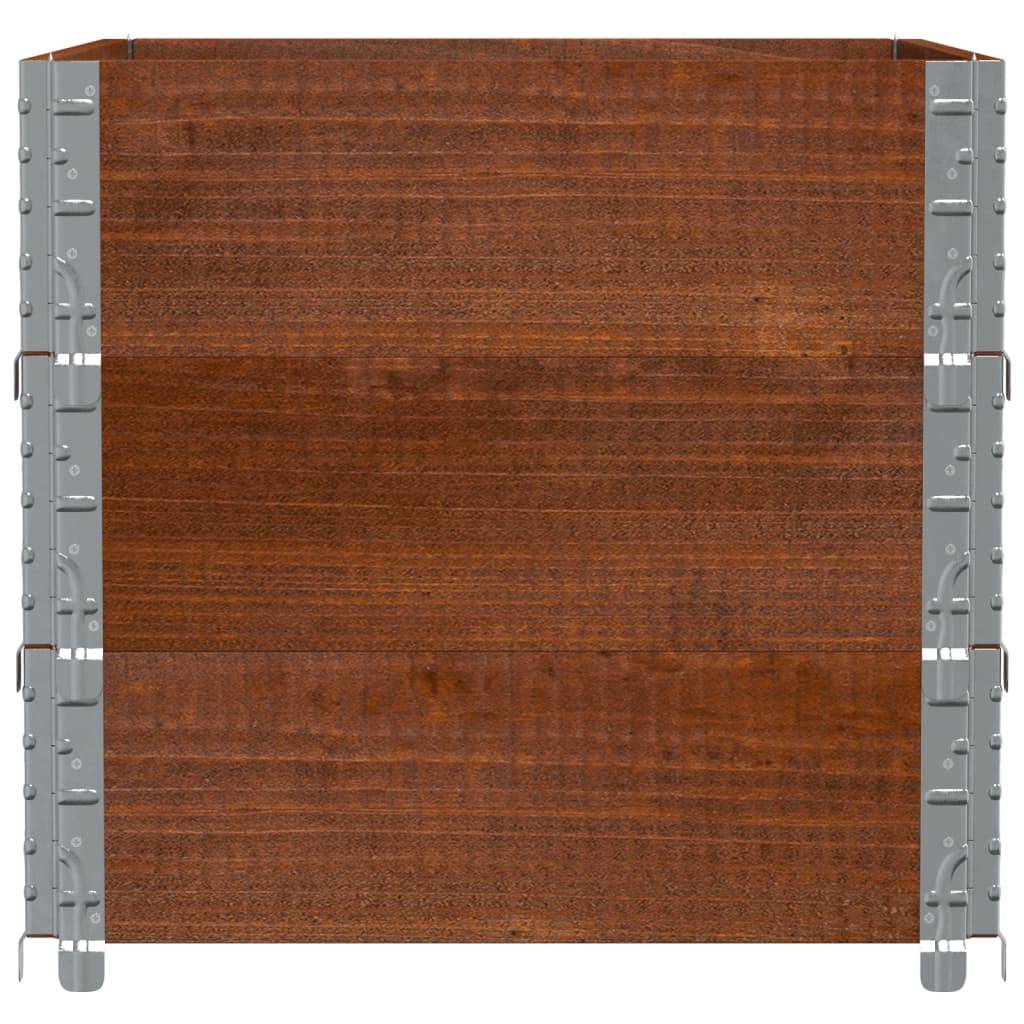 vidaXL Pflanzkasten Braun 80x60 cm Massivholz Kiefer