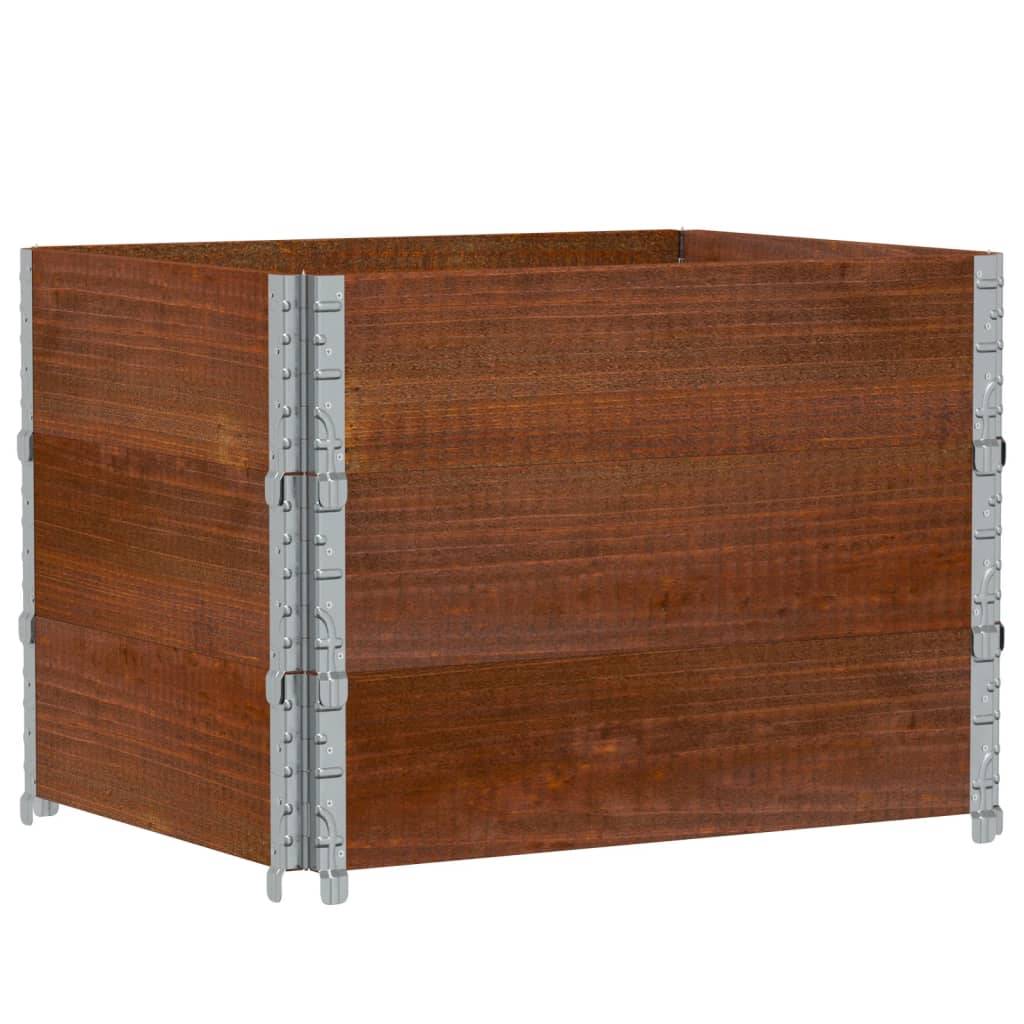 vidaXL Pflanzkasten Braun 80x60 cm Massivholz Kiefer