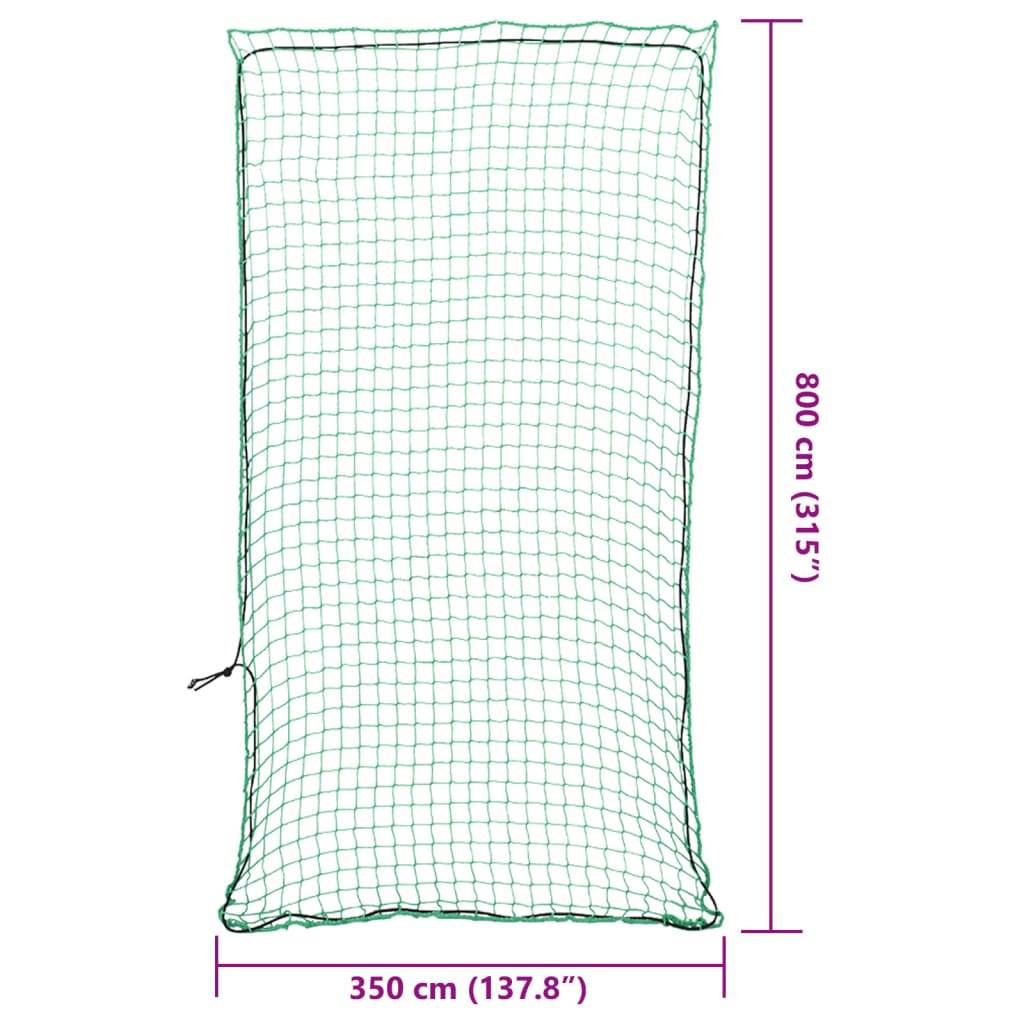 vidaXL Anhängernetz mit Gummiseil Grün 8x3,5 m PP