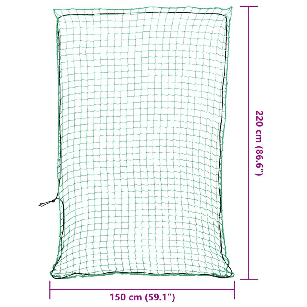 vidaXL Anhängernetz mit Gummiseil Grün 2,2x1,5 m PP