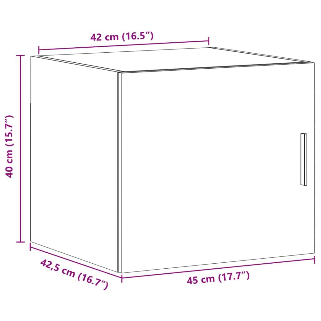vidaXL Wandschrank Grau Sonoma 45x42,5x40 cm Holzwerkstoff