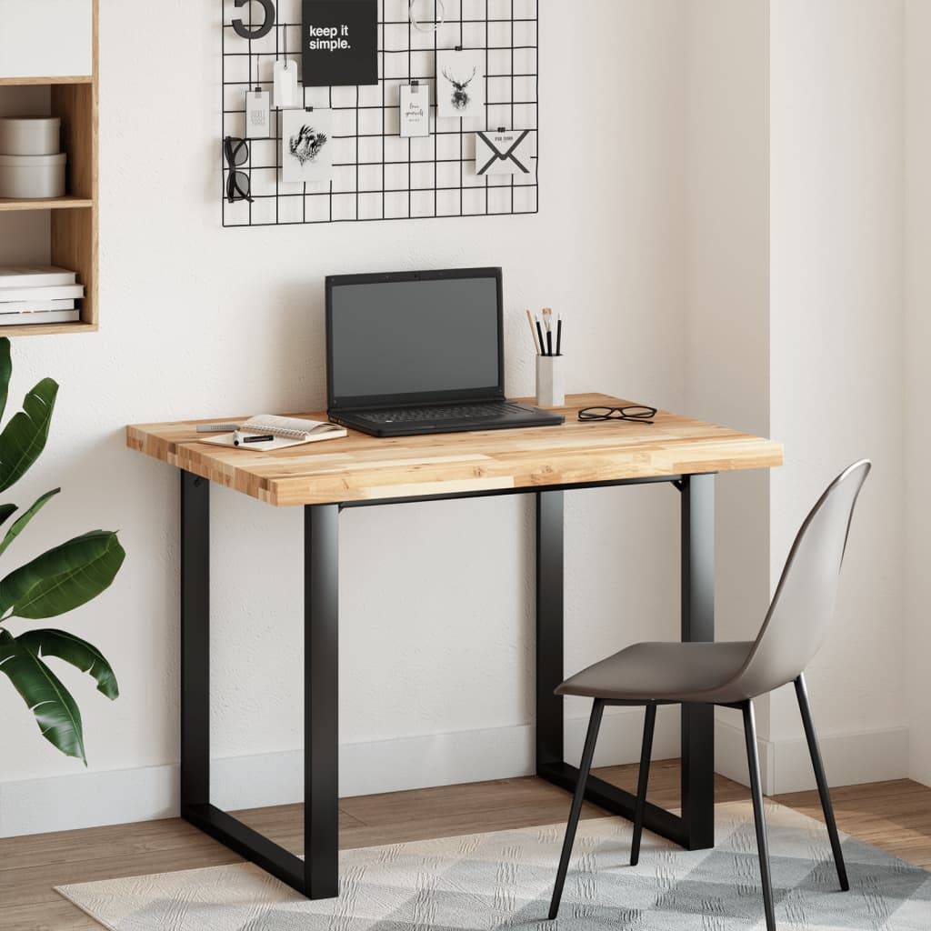 vidaXL Schreibtischplatte Unbehandelt 100x80x4 cm Massivholz Akazie
