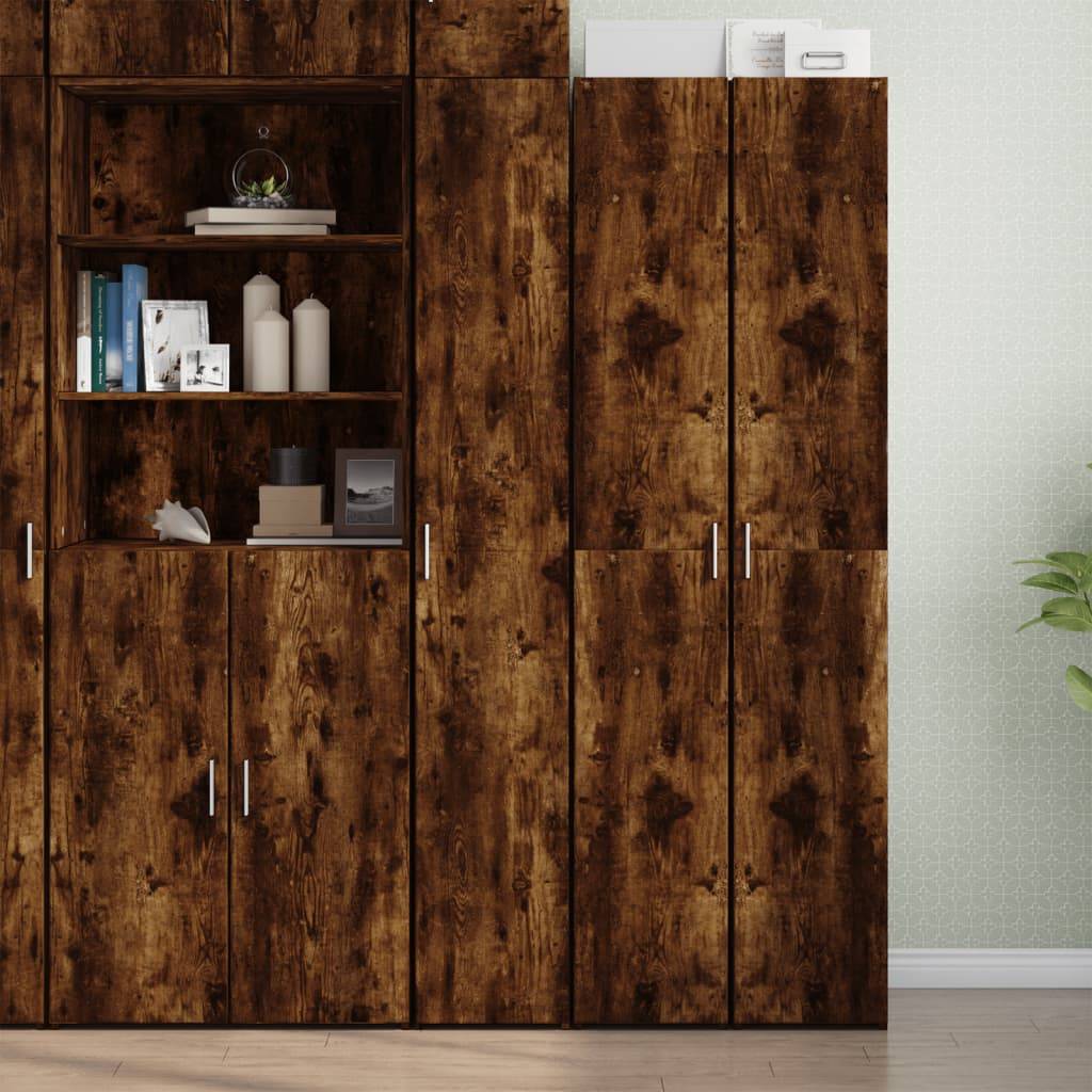 vidaXL Highboard Räuchereiche 30x42,5x185 cm Holzwerkstoff