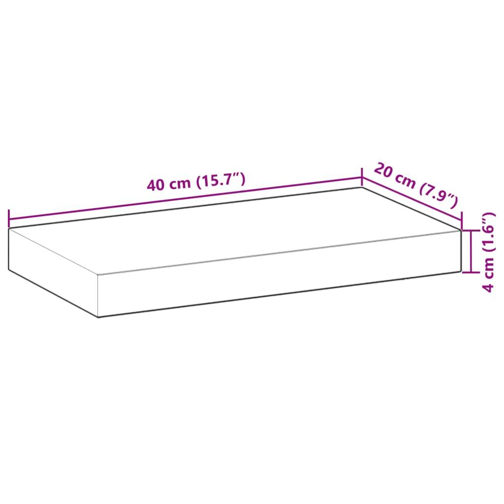 vidaXL Schweberegale 4 Stk. 40x20x4 cm Massivholz Akazie Ölbehandelt