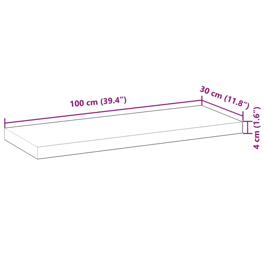 vidaXL Schweberegale 2 Stk. 100x30x4 cm Massivholz Akazie Unbehandelt