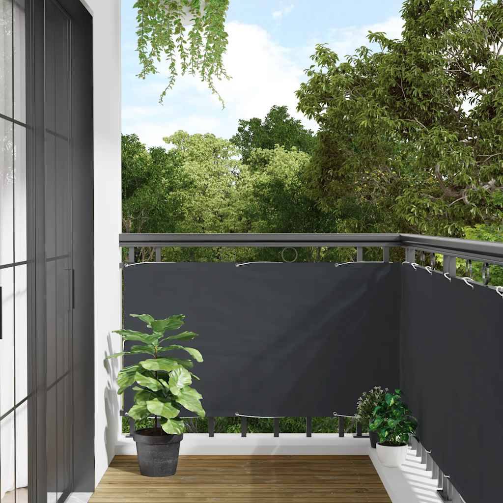 vidaXL Balkon-Sichtschutz Anthrazit 500x90 cm PVC