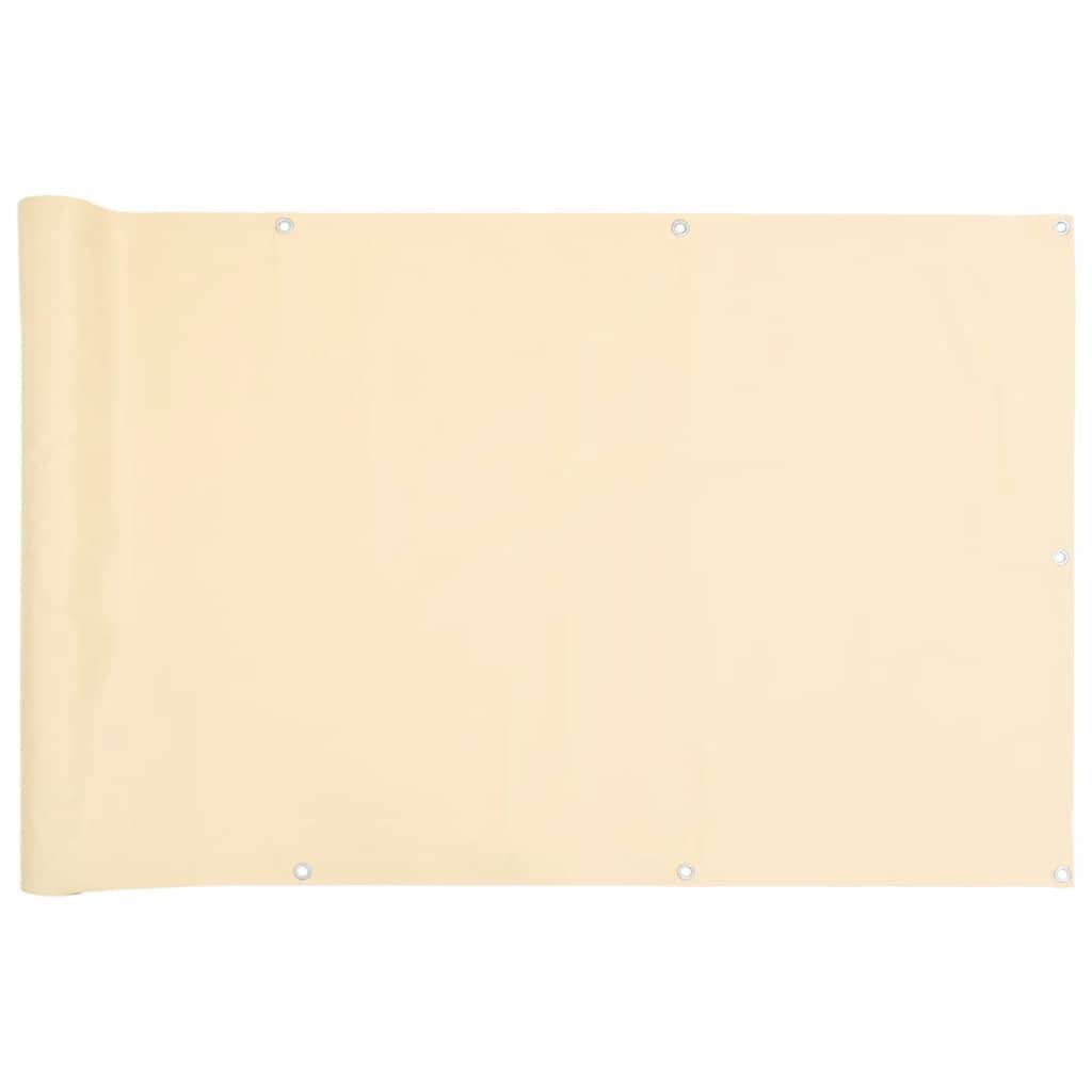 vidaXL Balkon-Sichtschutz Creme 600x90 cm PVC
