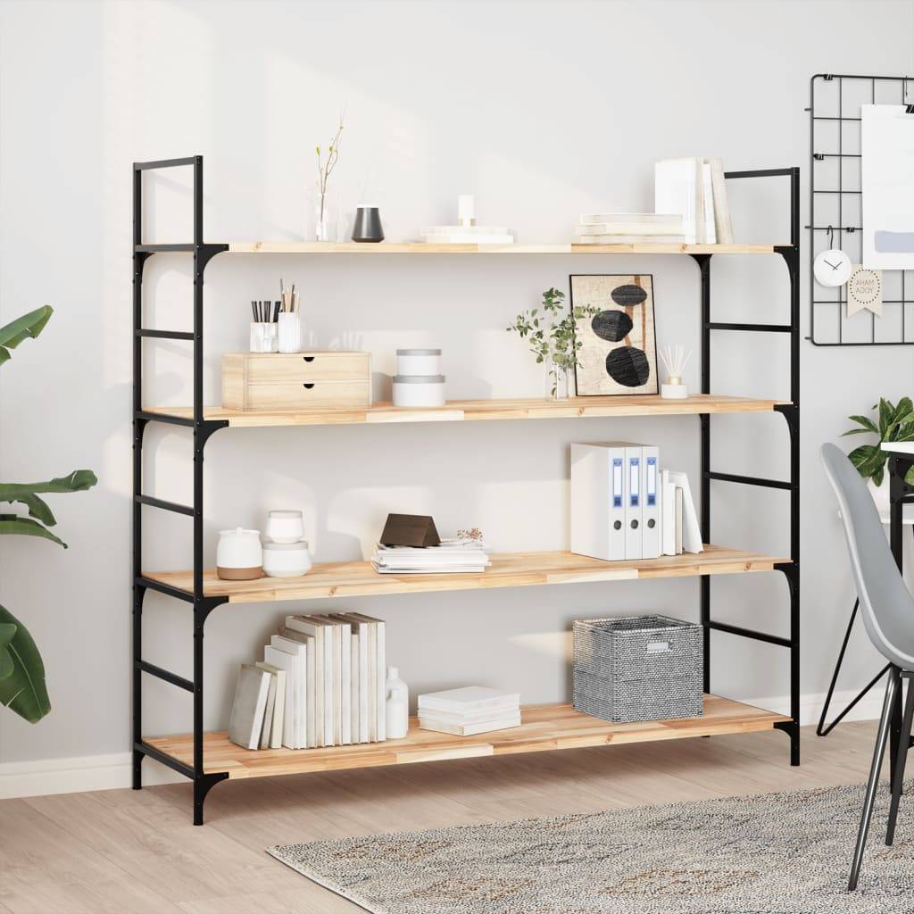 vidaXL Schweberegal 120x40x2 cm Massivholz Akazie Unbehandelt