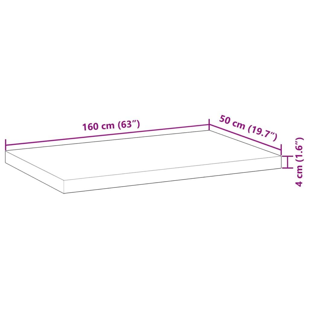 vidaXL Waschtischplatte Ölbeschichtung 160x50x4 cm Massivholz Akazie