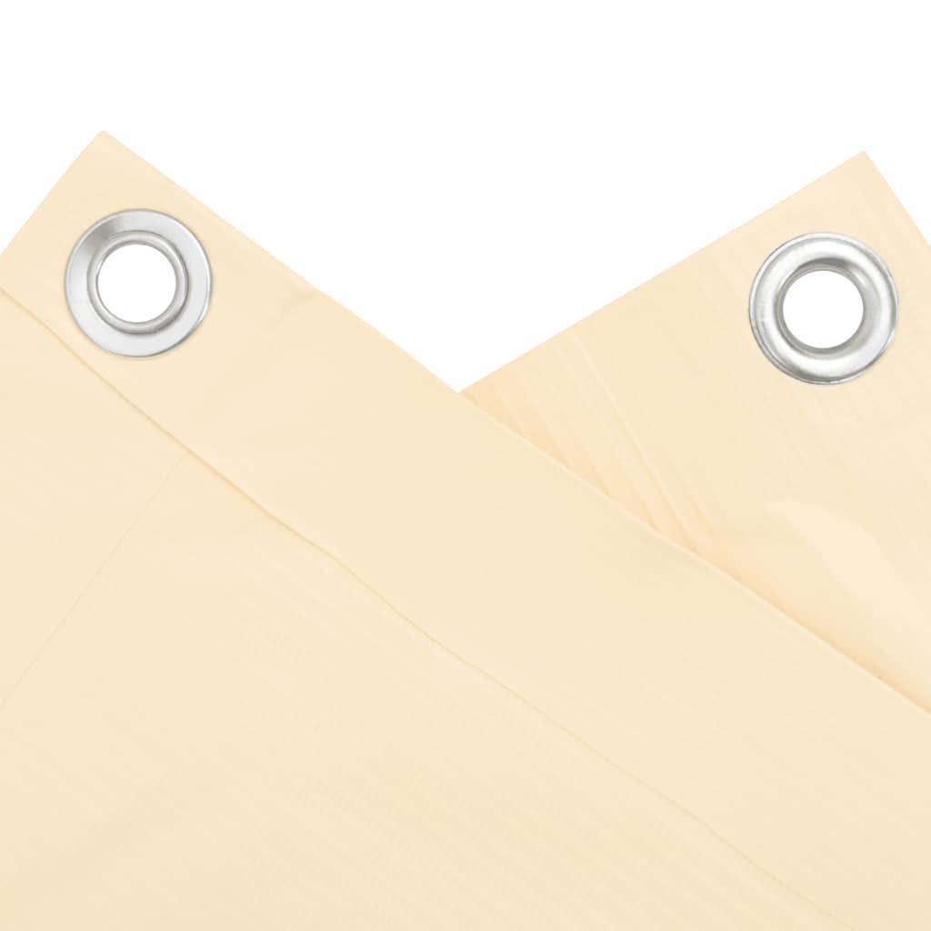 vidaXL Balkon-Sichtschutz Creme 600x120 cm PVC