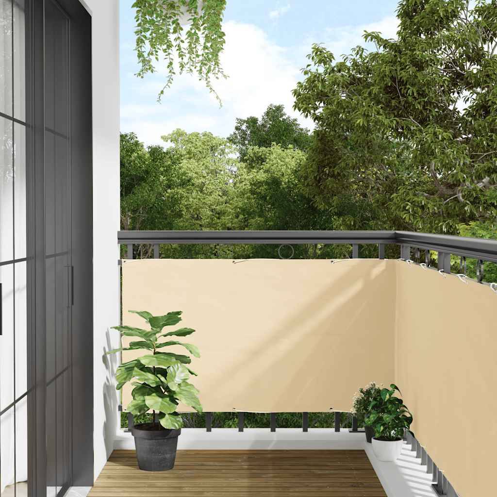vidaXL Balkon-Sichtschutz Creme 800x120 cm PVC