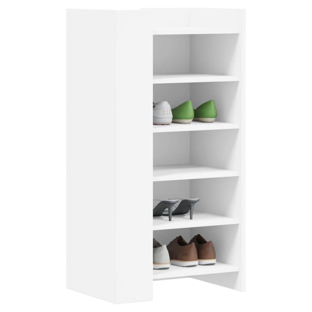 vidaXL Schuhschrank Weiß 52x37,5x100 cm Holzwerkstoff