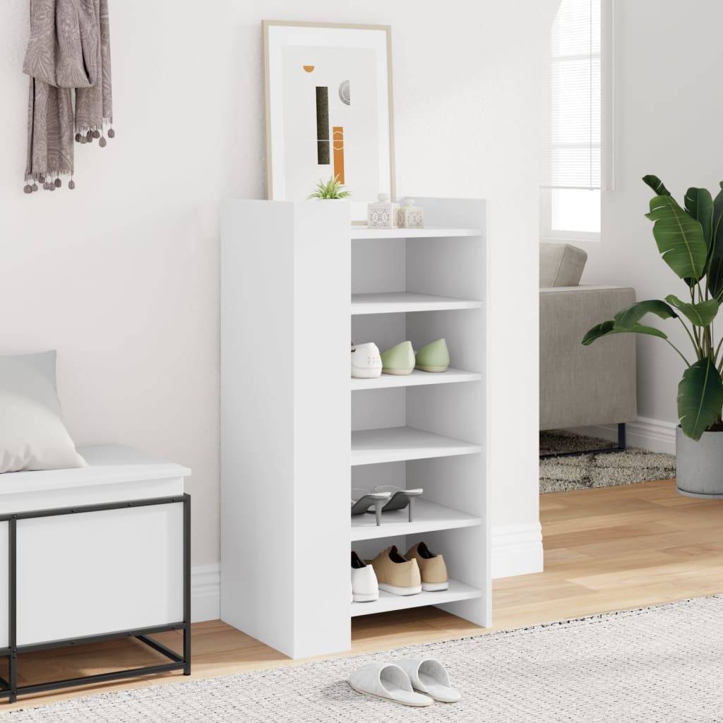 vidaXL Schuhschrank Weiß 52x37,5x100 cm Holzwerkstoff