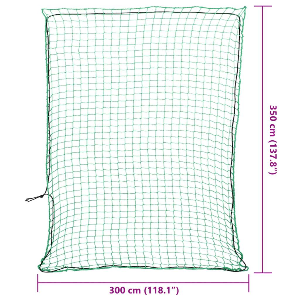 vidaXL Anhängernetz mit Gummiseil Grün 3,5x3 m PP