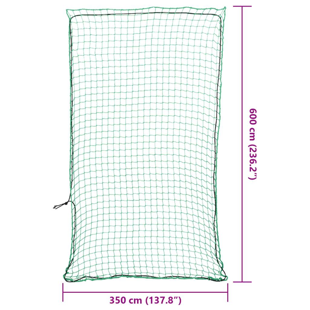 vidaXL Anhängernetz mit Gummiseil Grün 6x3,5 m PP