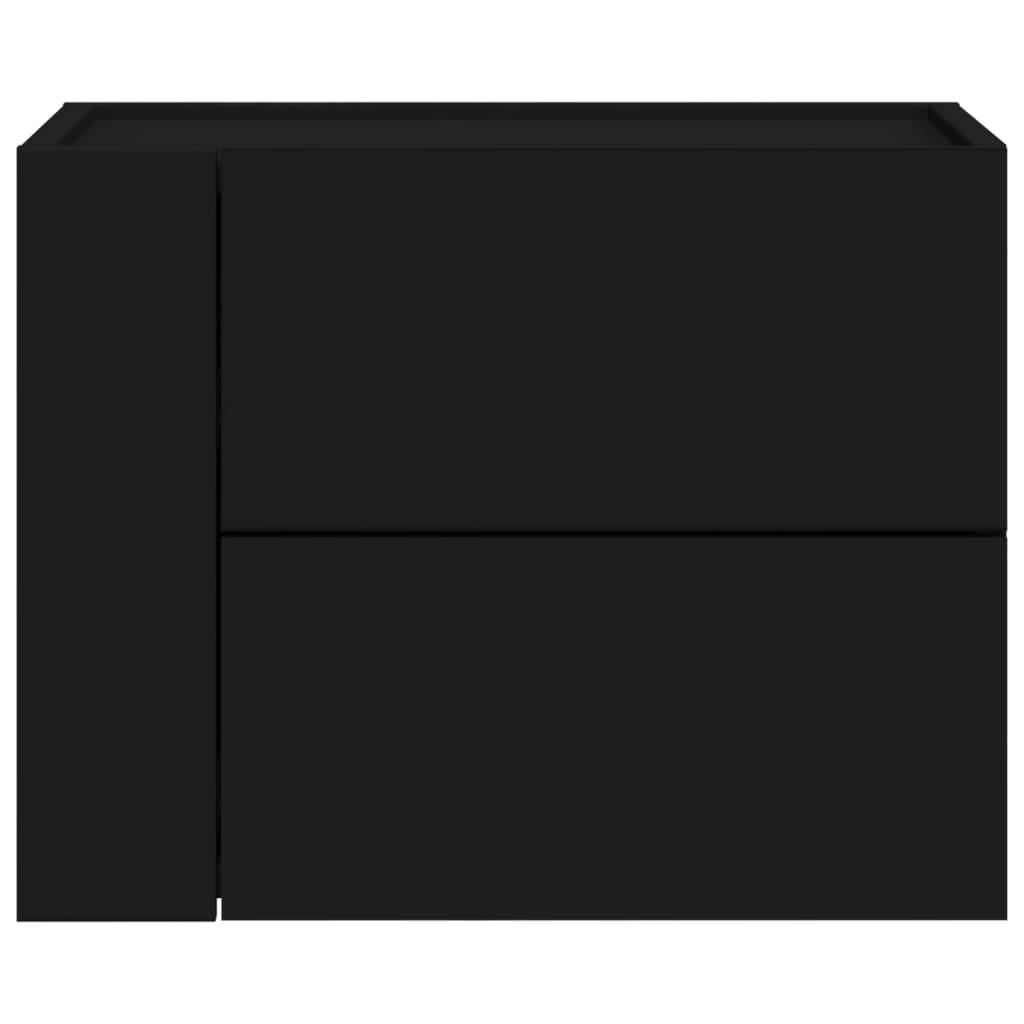 vidaXL Wand-Nachttische 2 Stk. Schwarz 45x30x35 cm