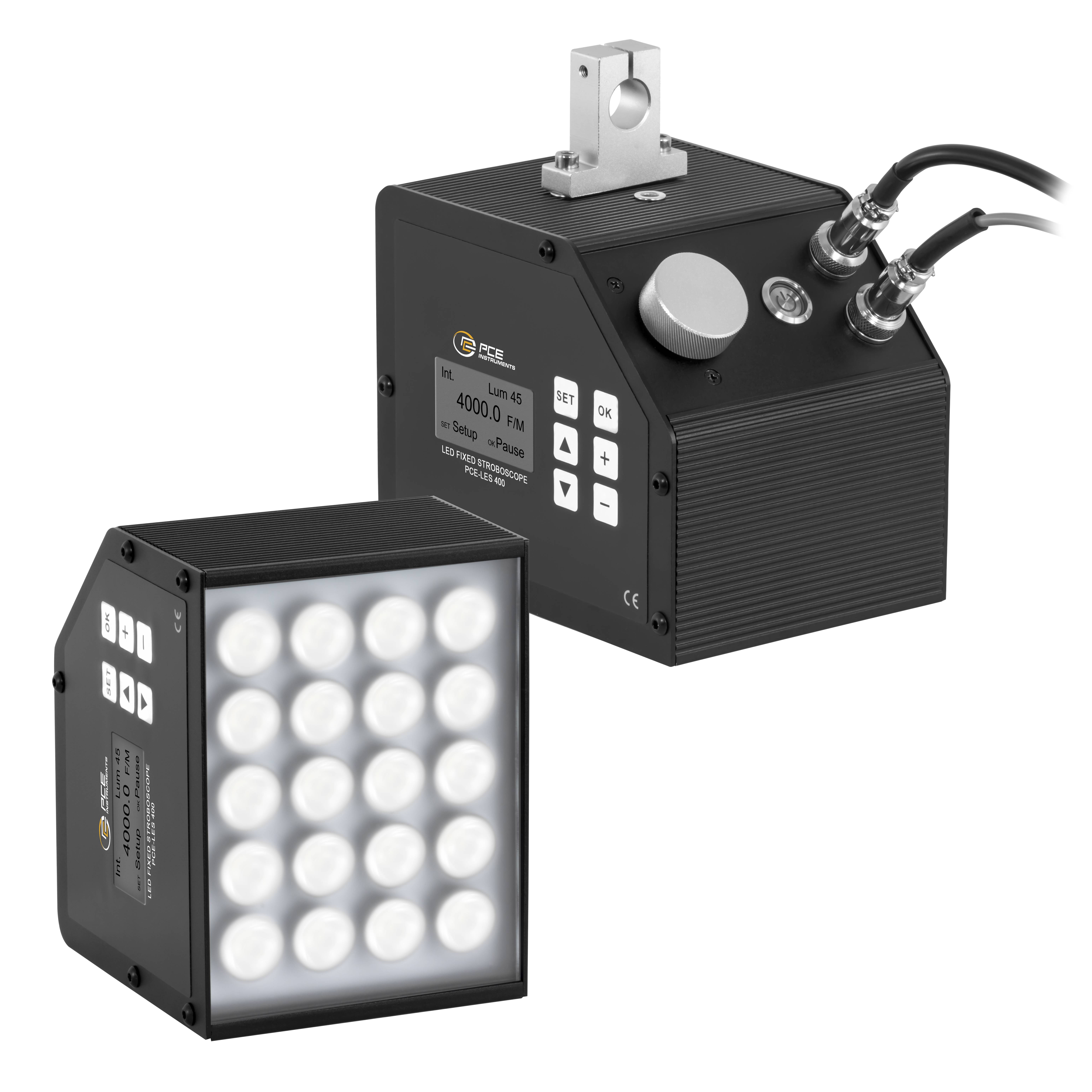PCE Instruments Stroboskop PCE-LES 400 Lichtquelle 20 LED´s |Messbereich 50 ... 36000 FPM |Auflösung 0,1 FPM |IP20