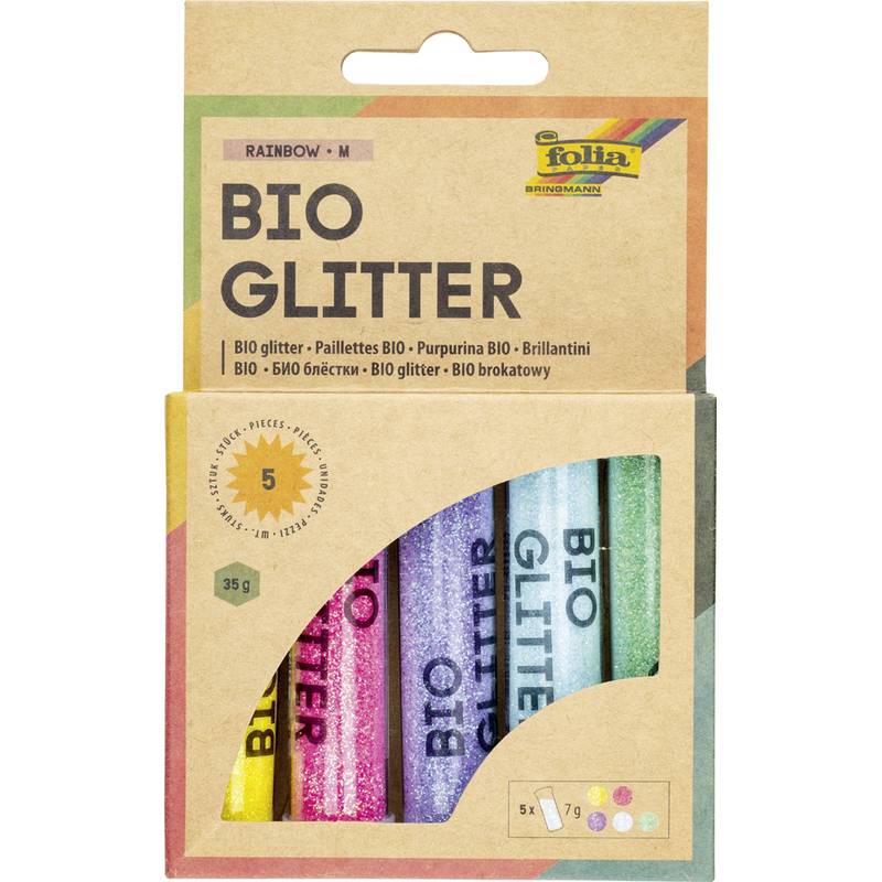 folia BIO Glitter Mix RAINBOW "M"