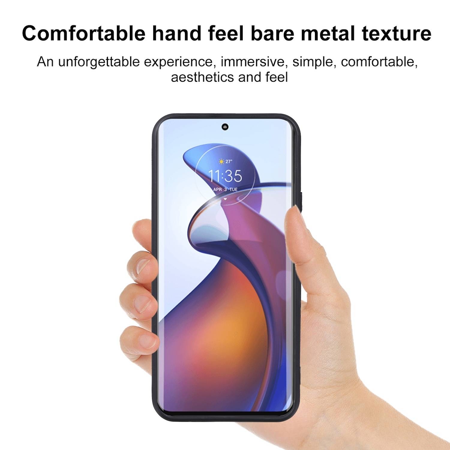 Für Motorola Edge 50 Fusion Silikon TPU Schutz Hülle Case dünn Schwarz