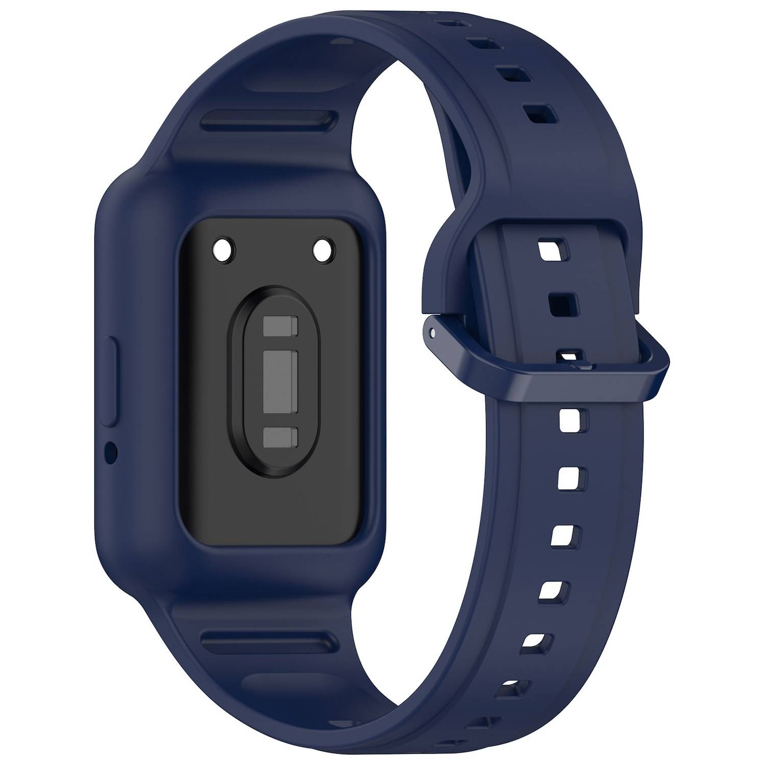 Für Samsung Galaxy Fit 3 Silikon Band integriertem Gehäuse Dunkelblau