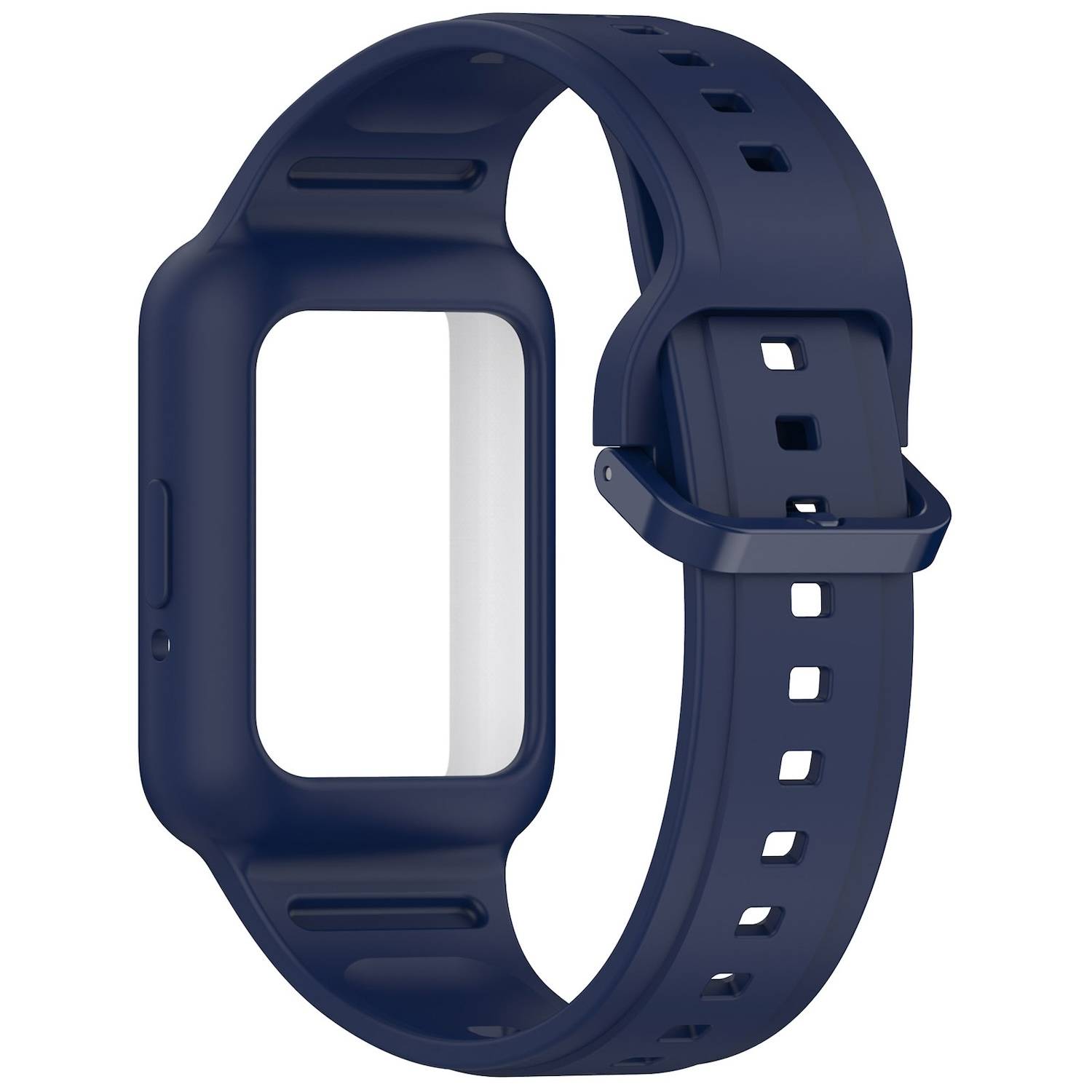 Für Samsung Galaxy Fit 3 Silikon Band integriertem Gehäuse Dunkelblau