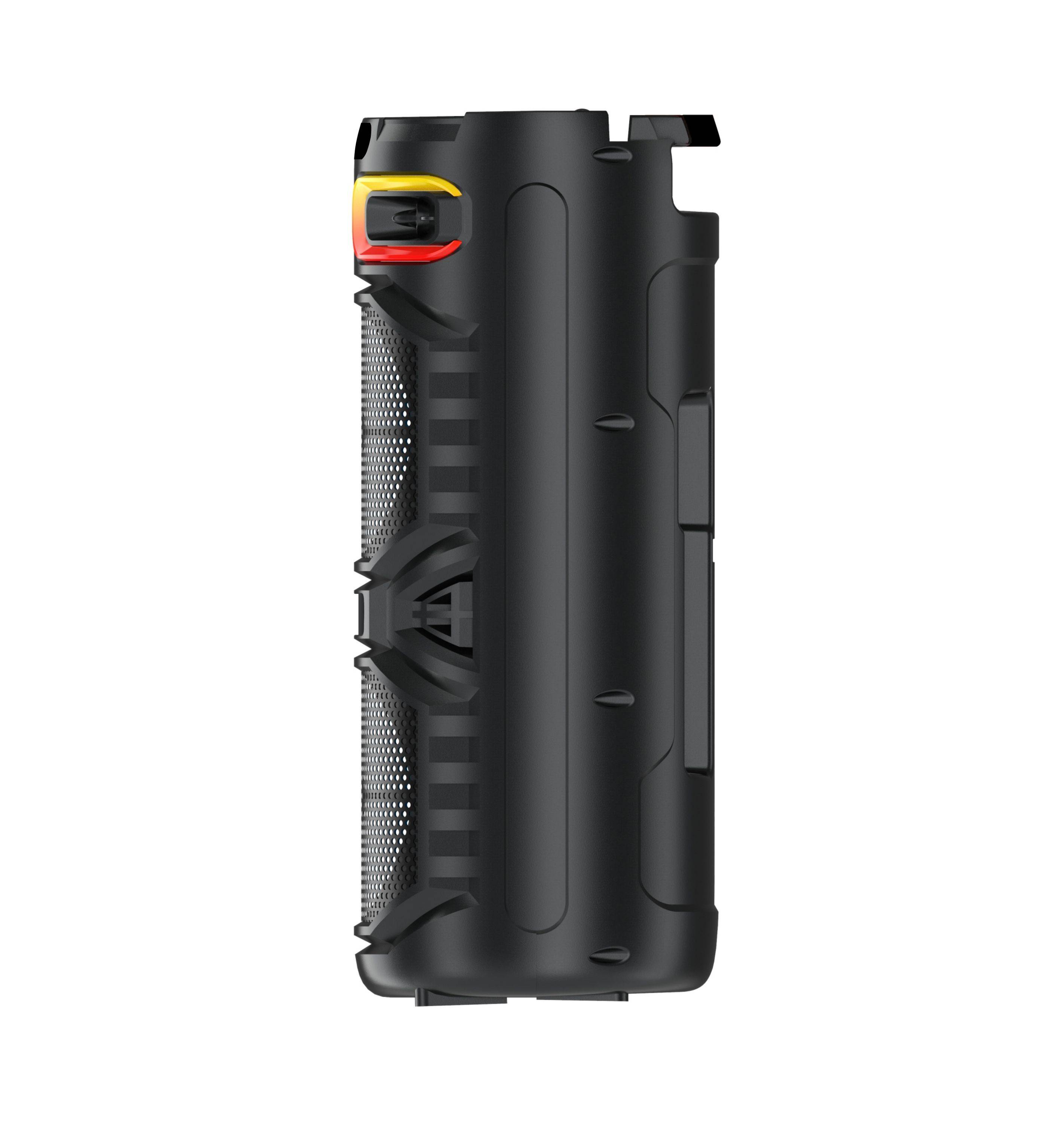 Denver BPS-355 - Bluetooth Party Lautsprecher 160W RGB LED Ringlicht TWS Stereo Mikrofoneingang 2400mAh Akku Outdoor