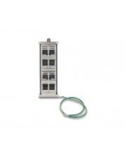 Delock Keystone Halterung 8 Port neigbar für Hutschiene oder Wandmontage