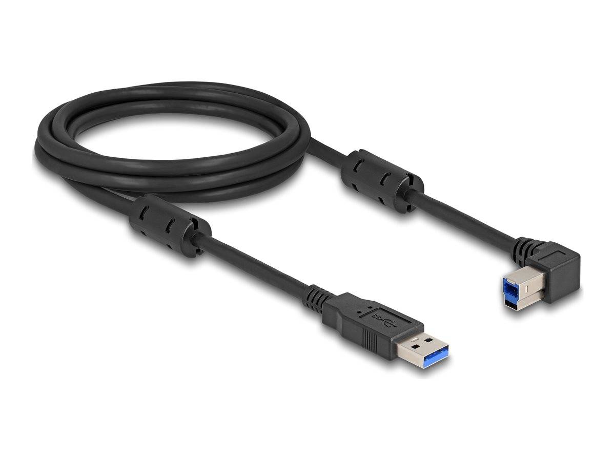Delock USB-Kabel - USB Typ A (M) gerade zu USB Type B (M)links abgewinkelt - USB