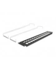 Delock 19? D-Typ Patchpanel mit Entlastungsschienen 32 Port 2 HE schwarz