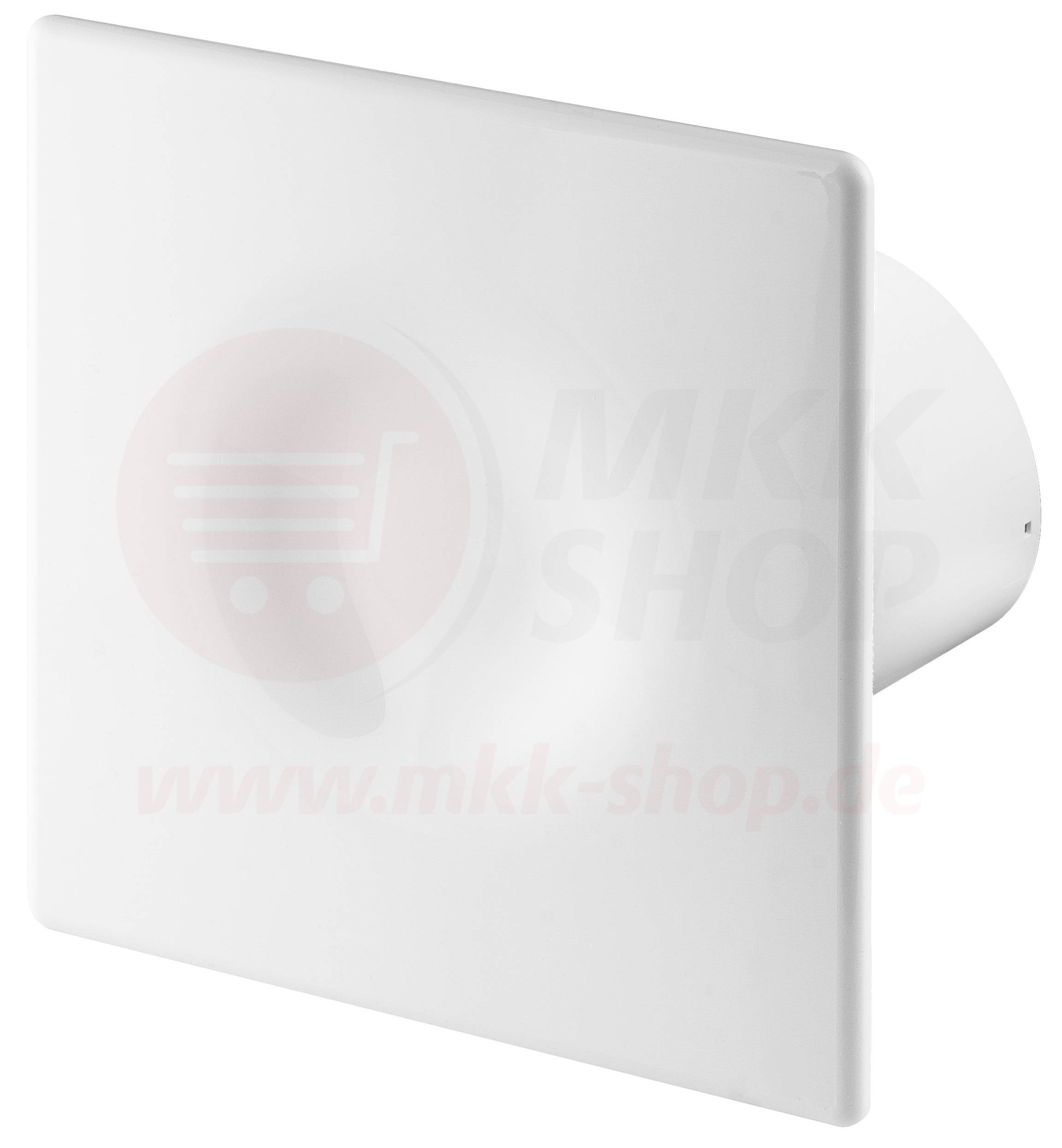 Wohnraumlüfter Lüfter Badlüfter Deckenlüfter Ventilator Badventilator Ø 100 mm Nachlauf / Timer hochglanz weiß