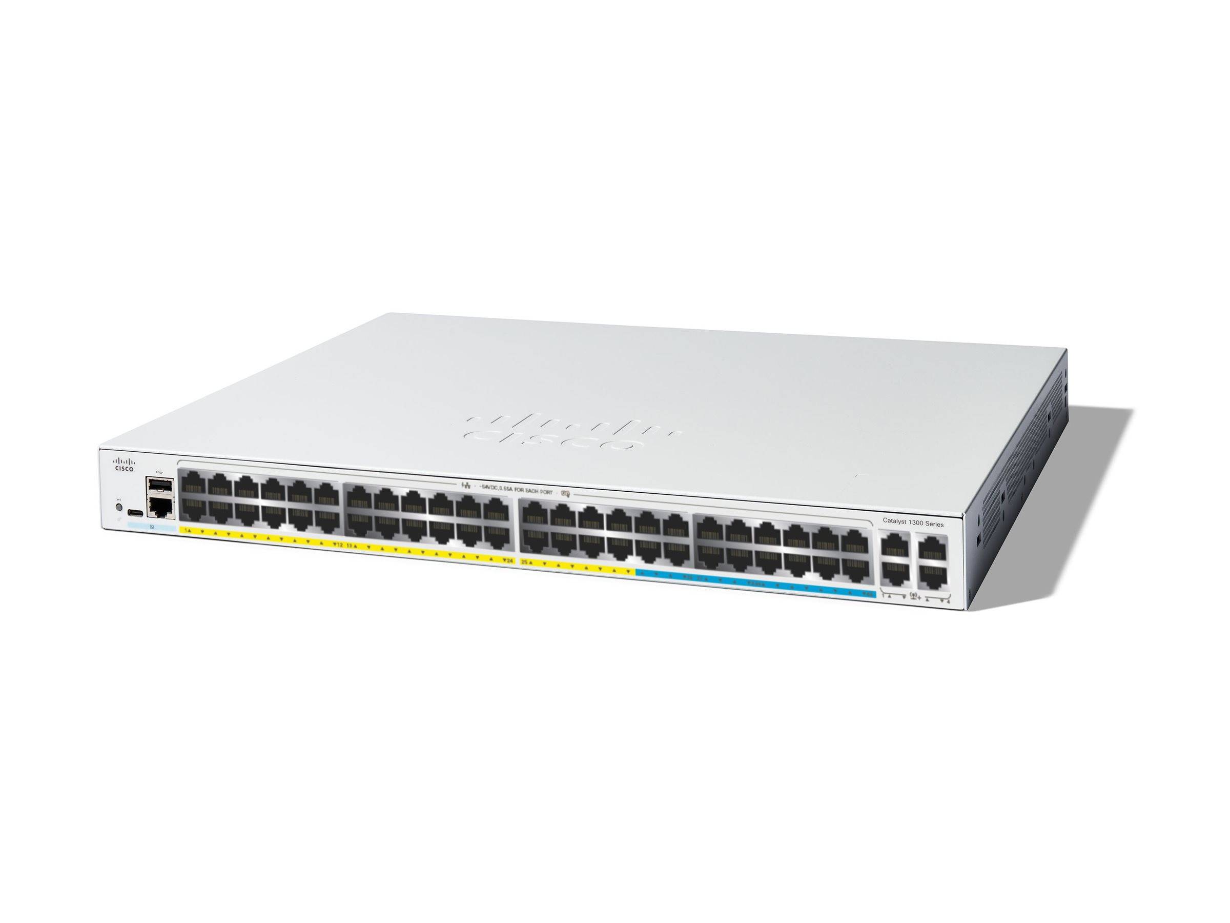 Cisco Catalyst 1300-48MGP-4X - Switch - L3 - managed - 32 x 10/100/1000 (PoE+)