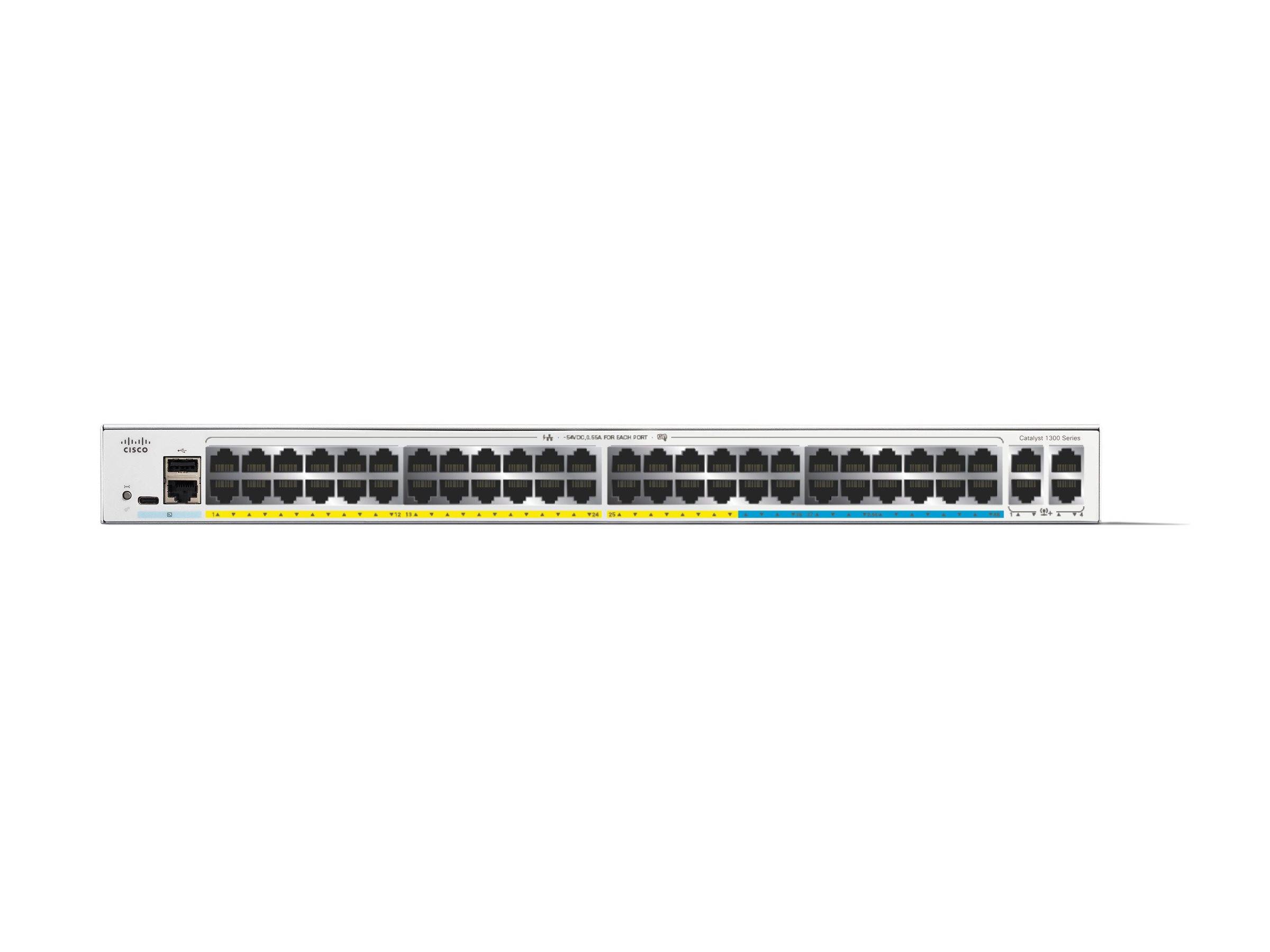Cisco Catalyst 1300-48MGP-4X - Switch - L3 - managed - 32 x 10/100/1000 (PoE+)