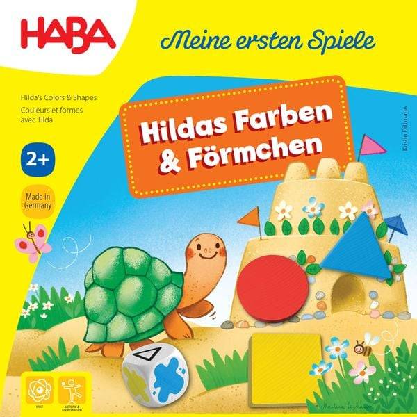 HABA 1307043001 - Meine ersten Spiele, Hildas Farben & Förmchen, Würfelspiel