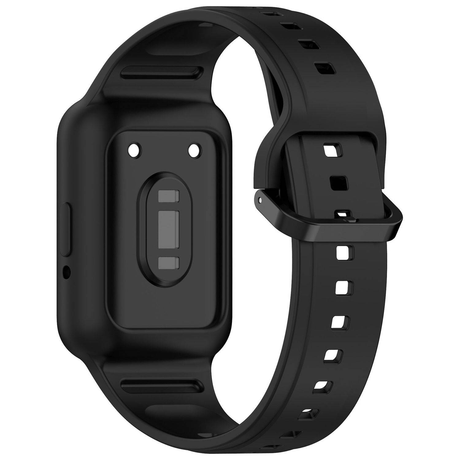Für Samsung Galaxy Fit 3 Silikon Arm Band integriertem Gehäuse Schwarz
