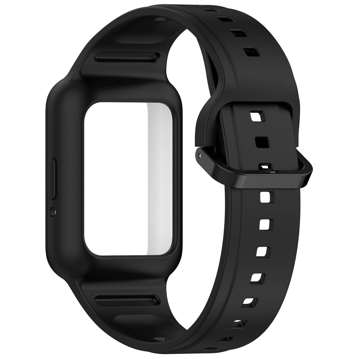 Für Samsung Galaxy Fit 3 Silikon Arm Band integriertem Gehäuse Schwarz