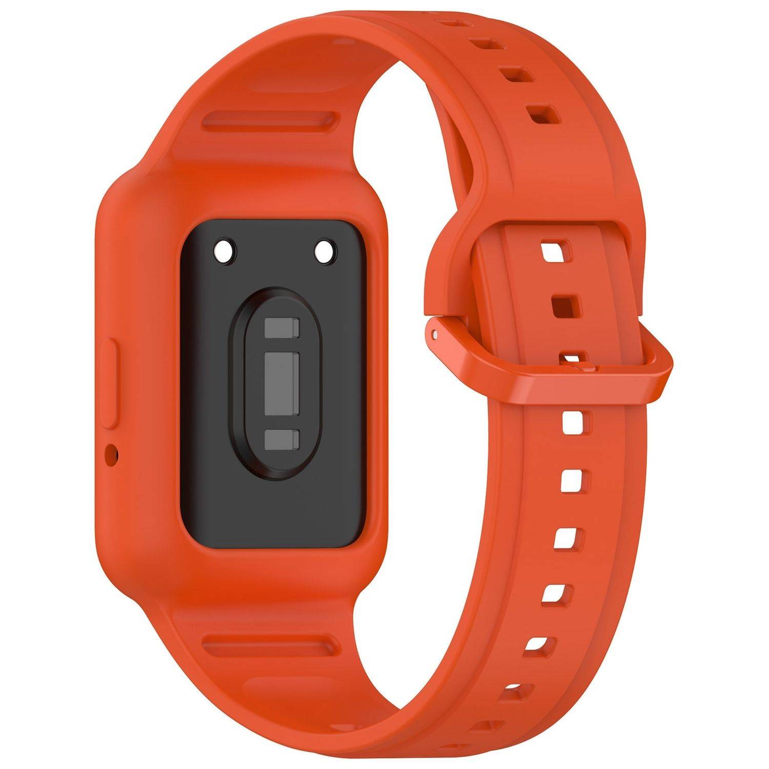 Für Samsung Galaxy Fit 3 Silikon Arm Band integriertem Gehäuse Orange