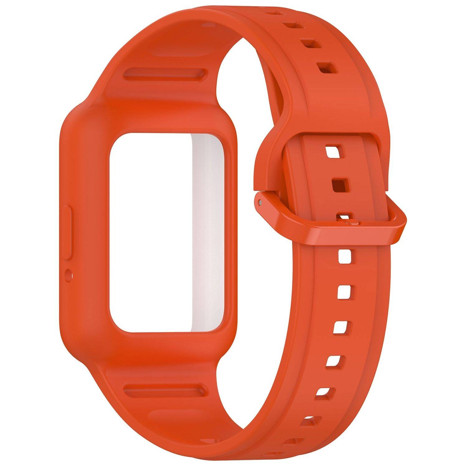 Für Samsung Galaxy Fit 3 Silikon Arm Band integriertem Gehäuse Orange